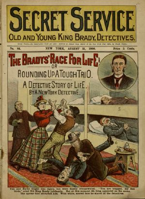 [Gutenberg 60903] • The Bradys' Race for Life; or, Rounding Up a Tough Trio: A Detective Story of Life